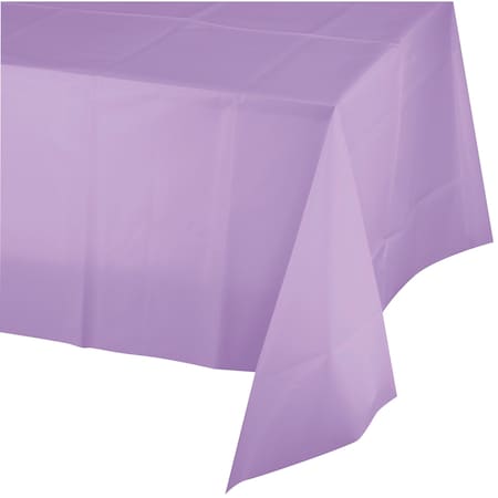 Touch Of Color Luscious Lavender Purple Plastic Tablecloth, 108"x54", 12PK 01250